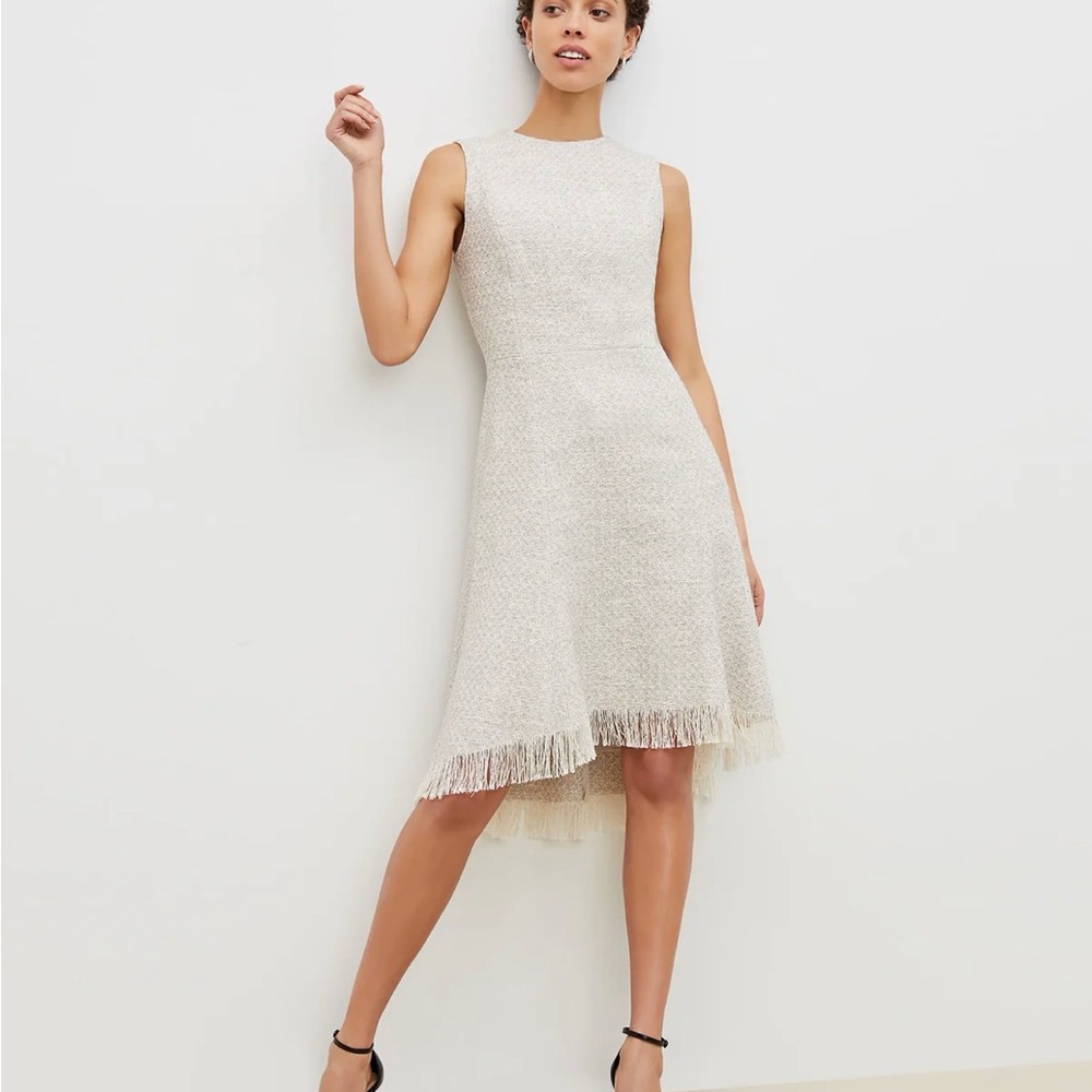 MM Lafleur Lindsey Dress in Cotton Boucle (Sea Salt/Ivory)